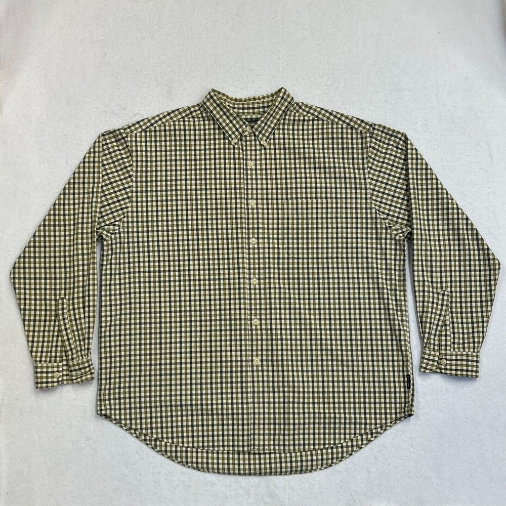 Vintage Mens Abercrombie & Fitch Y2K Plaid Button Down Heavy Shirt Size XL EUC
